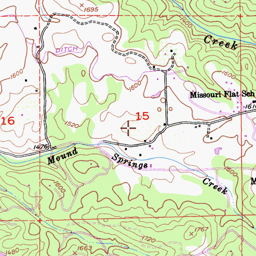 Topographic Map of Sundance Tree Farm, CA