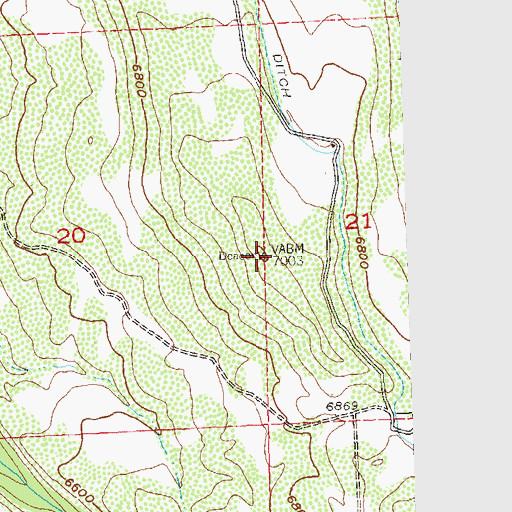 Topographic Map of Mormon Mesa, CO
