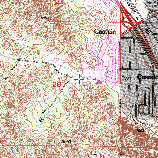 Topographic Map of Camino Del Valle Park, CA