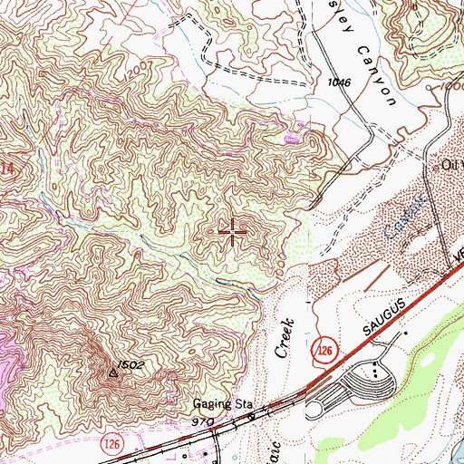 Topographic Map of Castaic Post Office, CA