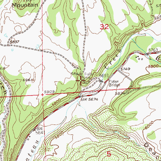 Topographic Map of Fuller Hill, CO