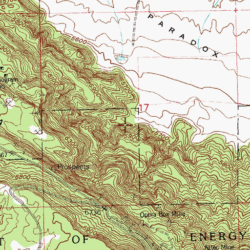 Topographic Map of Lohi Mine, CO