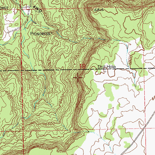 Topographic Map of Old Quaker Mine, CO