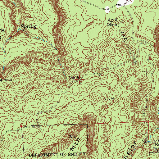 Topographic Map of Royal Oak Mine, CO