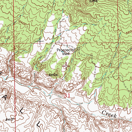 Topographic Map of Fawn Springs Number Ten Mine, CO