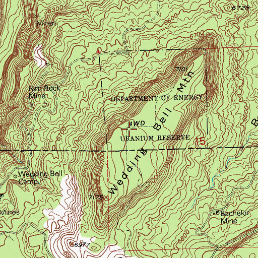 Topographic Map of Hot Shot Mine, CO
