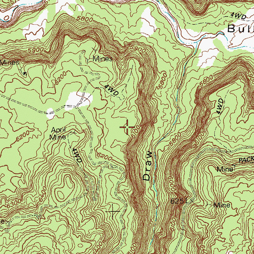 Topographic Map of Mesa Mine, CO