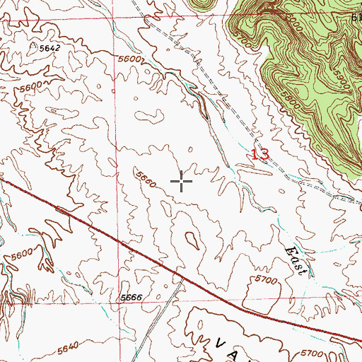 Topographic Map of Rigel Mine, CO