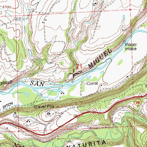 Topographic Map of Philadelphia Mine, CO