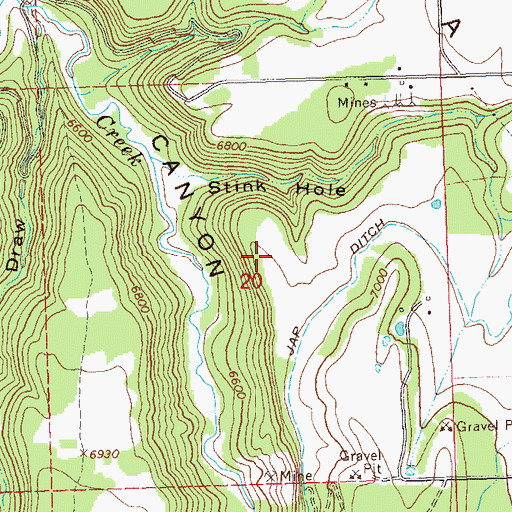 Topographic Map of Elder Mine, CO