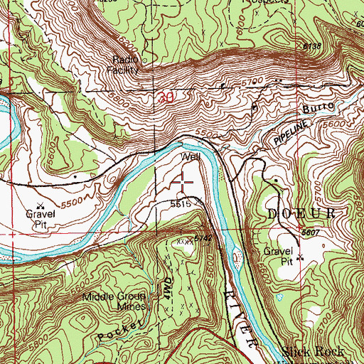 Topographic Map of Penju 25 Mine, CO