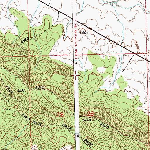 Topographic Map of Truck Group Mine, CO