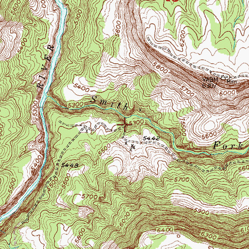 Topographic Map of Atlas Mining Company Mine, CO