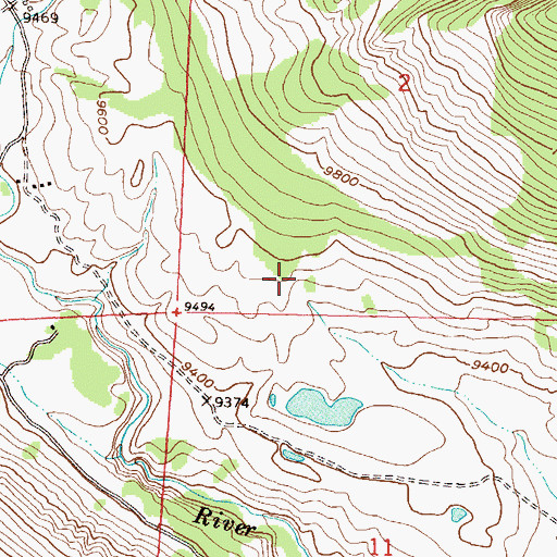 Topographic Map of Horace Porter Mine, CO