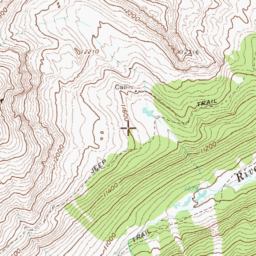 Topographic Map of Twenty Percent Creek Mine, CO