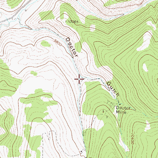 Topographic Map of Nash Shaft Mine, CO