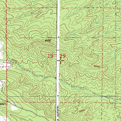 Topographic Map of Ben Hill Mine, CO