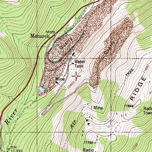 Topographic Map of Eclipse Mine, CO