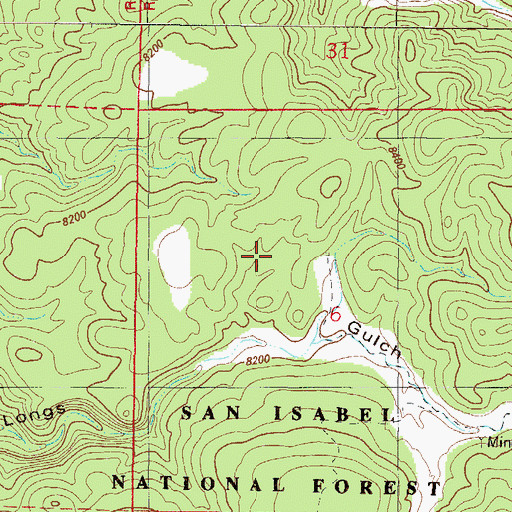 Topographic Map of Condor Mine, CO