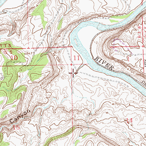 Topographic Map of Billings Canyon, CO