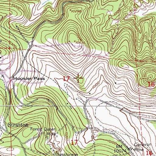 Topographic Map of Ana Belle Mine, CO