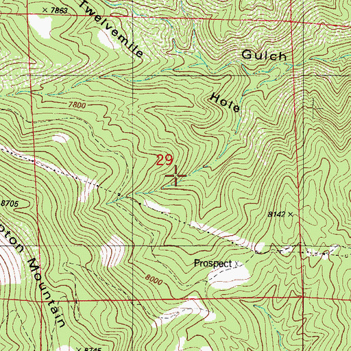 Topographic Map of Cap Rock Forty Mine, CO