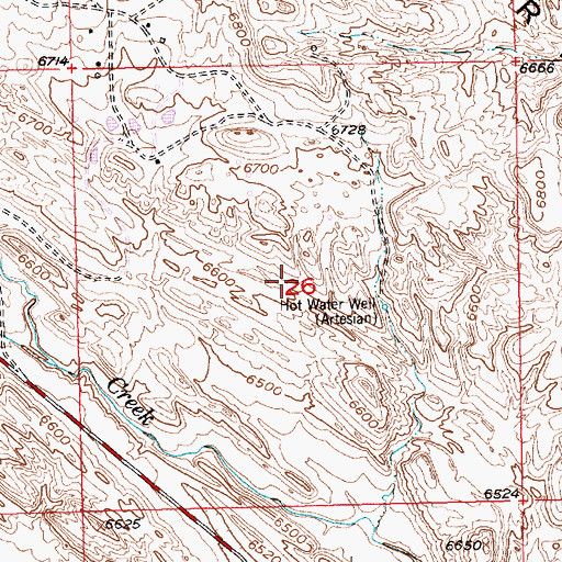 Topographic Map of Maverick Spring Anticline Number Four Mine, WY
