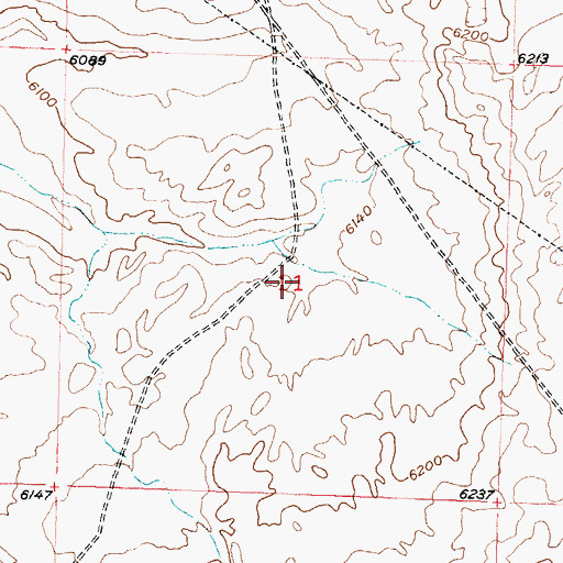 Topographic Map of Walt Number Three Mine, WY