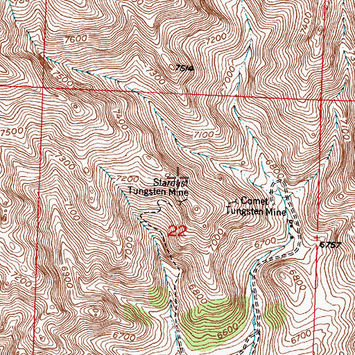Topographic Map of Whippet Number Eight Prospect, WY