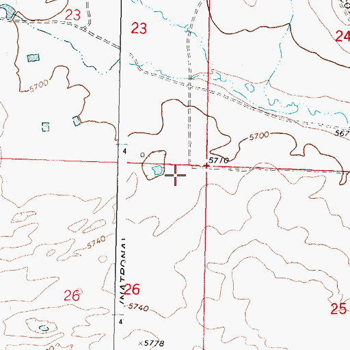 Topographic Map of Pratt Sodium Mine, WY