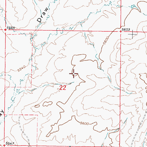 Topographic Map of Hemingway Number Eight Mine, WY