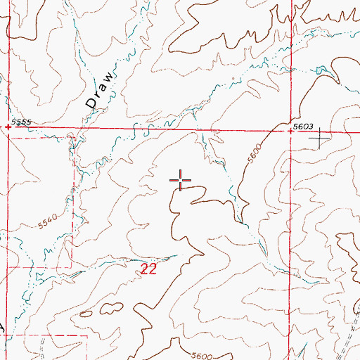 Topographic Map of Hemingway Number Ten Mine, WY