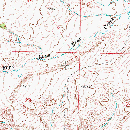 Topographic Map of Kidd Ranch Number Nineteen Mine, WY