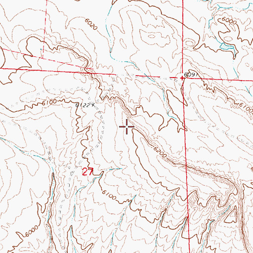Topographic Map of Kidd Ranch Number Six Mine, WY