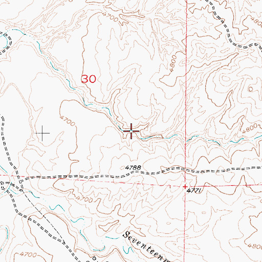 Topographic Map of Sunset Mines, WY