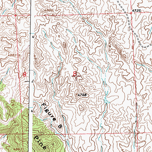Topographic Map of Desert Queen Mine, WY