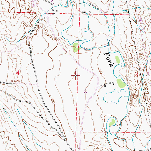 Topographic Map of Jarrard Extension Mine, WY