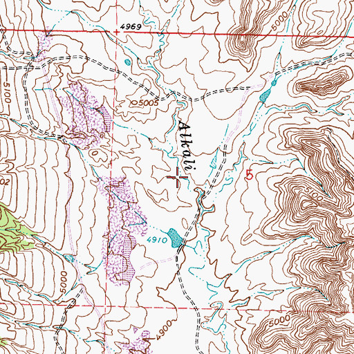 Topographic Map of Kaycee Bentonite Corporation Number Eighty-eight Mine, WY