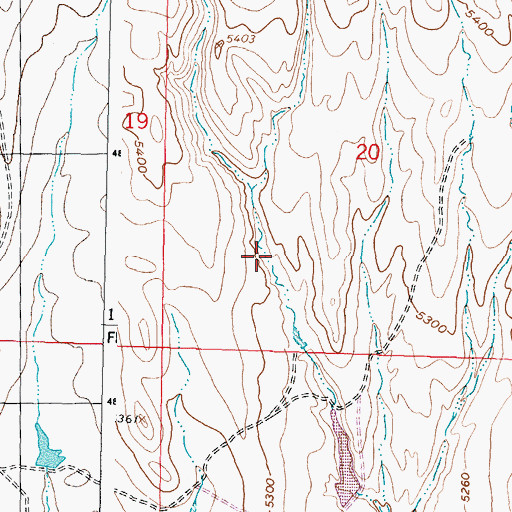 Topographic Map of Daniels Pit Number Two Mine, WY