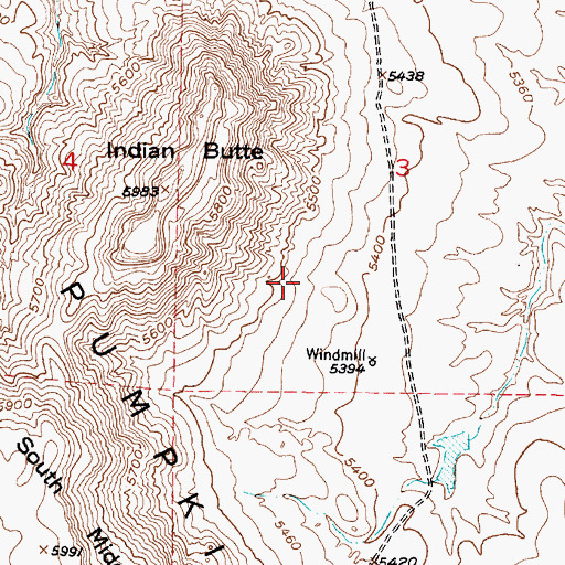 Topographic Map of Fillbrink Fee Land Mine, WY
