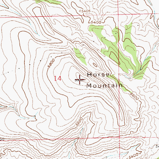 Topographic Map of Horse Mountain, CO