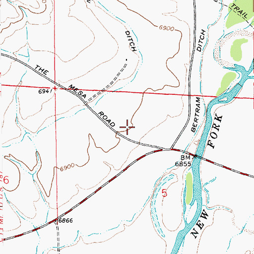 Topographic Map of Rachels Pit, WY