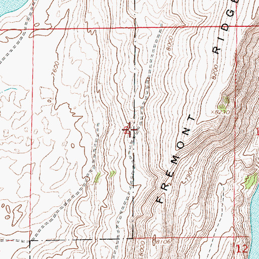 Topographic Map of Fremont Ridge Mine, WY