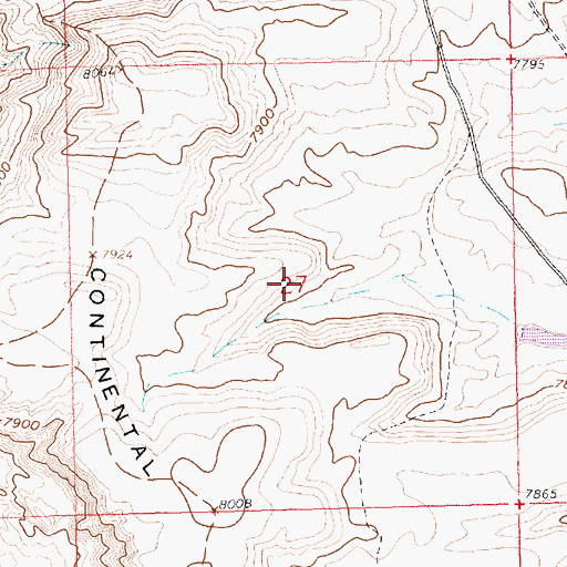 Topographic Map of Sand Creek Mine, WY