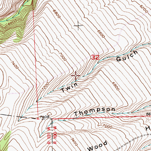 Topographic Map of Thompson Creek Mine, WY