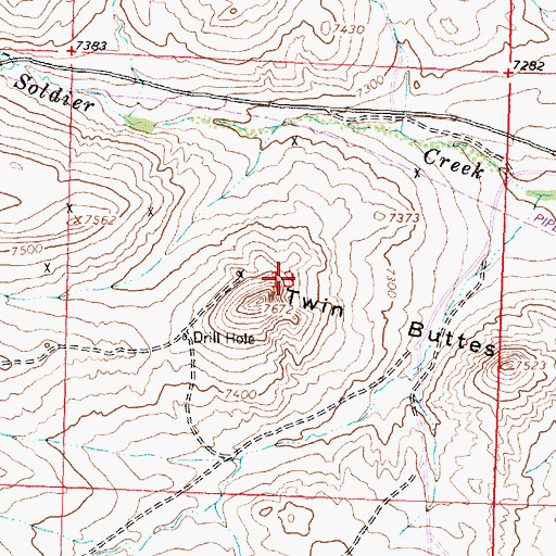 Topographic Map of Black Eagle Mine, WY