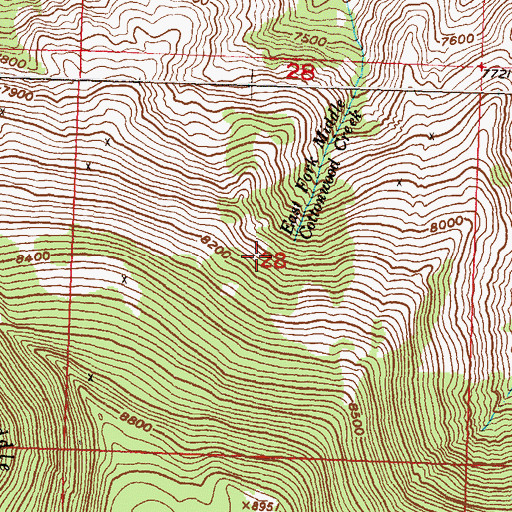 Topographic Map of Heald Mine, WY