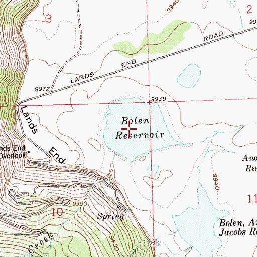 Topographic Map of Bolen Reservoir, CO