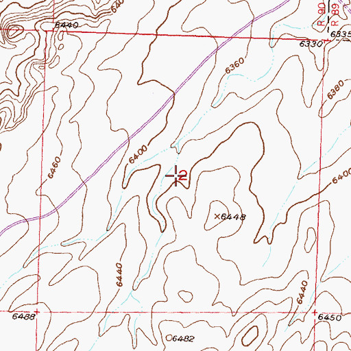 Topographic Map of Split Rock Area Number One Mine, WY