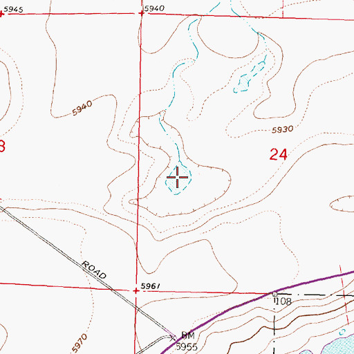 Topographic Map of Berthaton Claims, WY